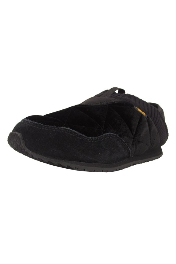 Womens Ember Moc Velvet Slipper Sneaker Shoes, Black, US 11