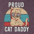 thumbnail image 2 of Proud Cat Daddy Cat Lover Mens Premium Tri Blend T-Shirt, Vintage Purple, Medium, 2 of 5