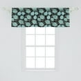 thumbnail image 2 of Ambesonne Floral Window Valance, Vintage Style Budding Roses, 42" x 18", Charcoal Grey Pale Teal, 2 of 3