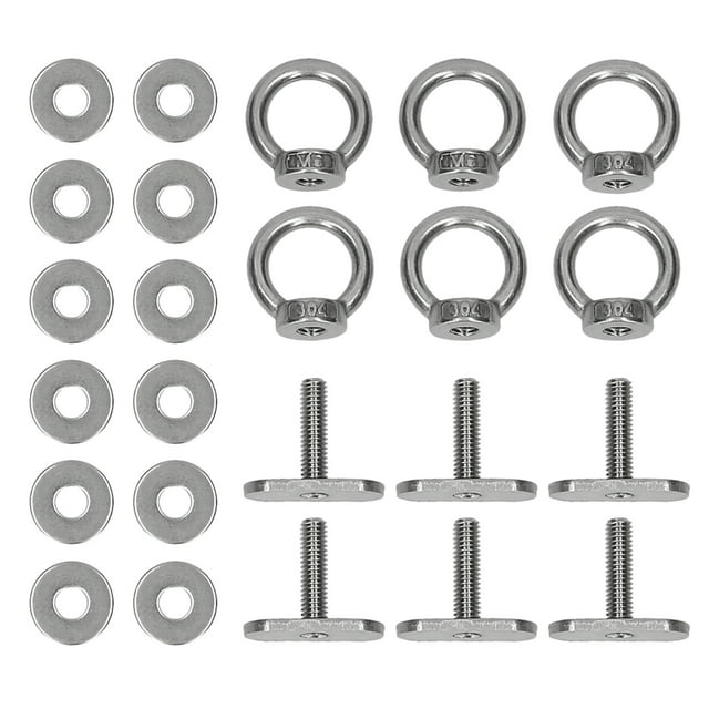 Kayak Rail Track Mount Tie Down Eyelet Track Rail Adapter for Fishing