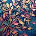 thumbnail image 2 of Chromatic Leaves - Golden Teal Folige Canvas Wall Art, 2 of 2