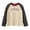 Beige, variant on HomeDM Boys Girls Athletic T-Shirts Cotton Color Block Raglan Long Sleeve Crewneck Baseball Tops Tees for Unisex Kids 5-15 Years​​