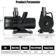 thumbnail image 2 of Towallmark 150W Electric Submersible Water Pump – 4227 GPH High-Pressure Water Pump with 31 ft Lift for Pond, Waterfall, Fish Tank, Hydroponic, and Decorative Fountain, 2 of 6