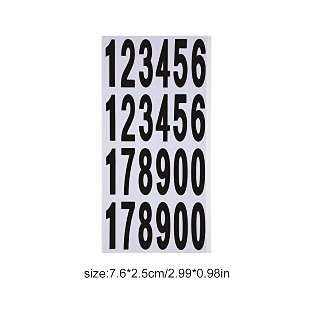 FANCY 240 Pieces Numbers Stickers Paste for Photo Album Ornaments Handmade  Crafts for Notebook Mailbox Signs Home Office Decals 5*2.5CM 