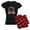 With Red Plaid Pant, variant on CafePress - Rottweiler Dog Lover - Women's Short Sleeve Print T-Shirt and Pants Dark Cotton Pajama Set