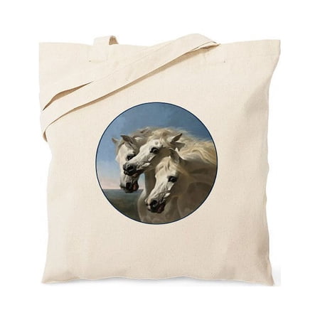 CafePress - White Arabian Horses. Tote Bag - Unisex Canvas Tote Bag Beige 1-Piece
