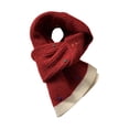 thumbnail image 3 of Bufanda de punto para mujer, chal suave y moderno para ir de compras y hacer deportes al aire libre Rojo, 3 of 9