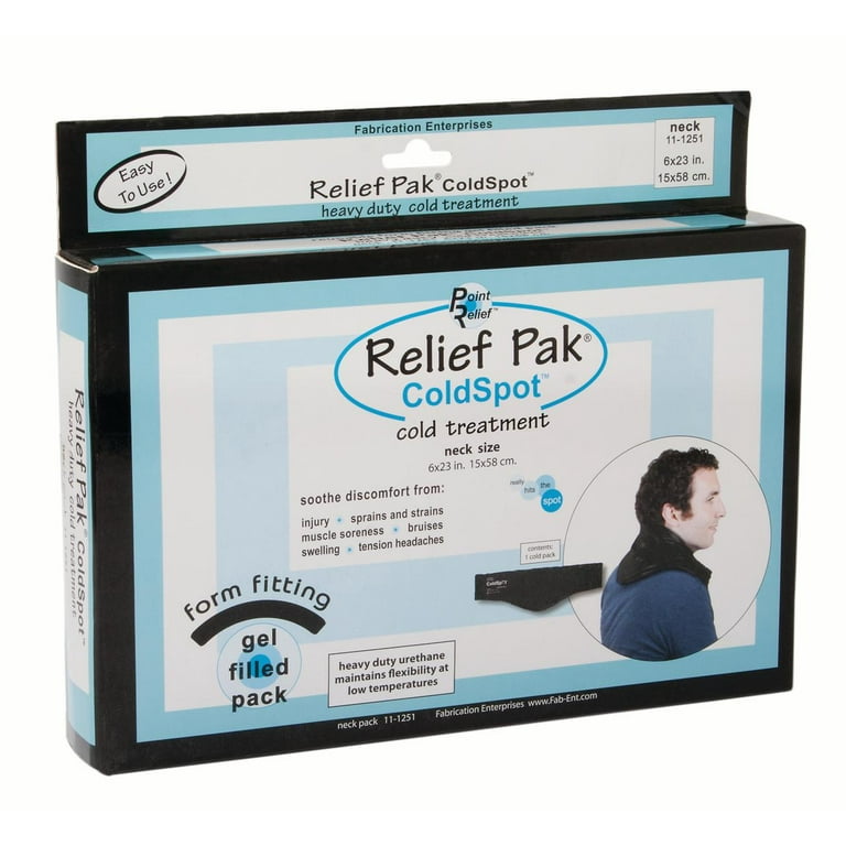 Relief Pak ColdSpot Black Urethane Pack - neck contour - 6 Relief Pak ColdSpot Black Urethane Pack - neck contour - 6