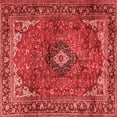thumbnail image 1 of Ahgly Company Indoor Square Medallion Red Traditional Area Rugs, 8' Square, 1 of 4
