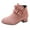 Pink, variant on Toddler Girls Ankle Boots Pull on Low Heel Fall Dress Booties