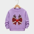 thumbnail image 1 of Cowsor Chandails en Molleton pour Filles Enfants Mignon Graphique Col Rond Chandail Tops Xmas Manches Longues Chemises de Vacances, 1 of 5