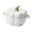 Blanc, variante sur veasfak Bol en Forme de Citrouille avec Couvercle Vaisselle Mignonne Casserole avec Poignée pour l'Halloween Vert
