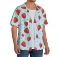 thumbnail image 2 of Kdxio Men's Hawaiian Shirt for Men Short Sleeve Shirt Strawberry Summer Casual Holiday Beach Button Down T-Shirts, 2 of 7