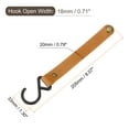 thumbnail image 2 of Uxcell 8Pack PU Leather S Hooks for Hanging Multipurpose Camping Hook Hanger, Light Brown, 2 of 6