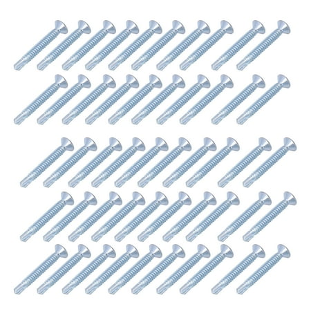 

Self Drilling Screws Set Non Slip 4.8x38mm Self Drilling Screw Easy to Tighten Carbon Steel Zinc Plated For Sheet Metal Round Head Flat Head