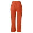 thumbnail image 7 of vigerkar 2025 Summer Women Casual Lightweight Drawstring Elastic Waist Pants with Pockets Orange, XXL, 7 of 7