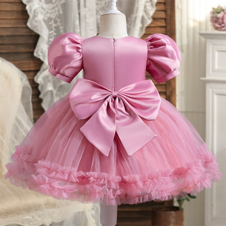 Safuny Girls's Party Gown Birthday Dress Floral Bowknot Mesh Swing Hem Sleeveless Princess Dress Lovely Comfy Fit Vintage Round Neck Holiday Pink 4-5y Safuny Girls's Party Gown Birthday Dress Floral Bowknot Mesh Swing Hem Sleeveless Princess Dress Lovely Comfy Fit Vintage Round Neck Holiday Pink 4-5y