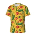 thumbnail image 3 of Rocae Colorful Vegetables for Men's Moisture-Wicking Crew Tee - T-Shirt for Sports, Outdoor Activities, and Casual WearLarge, 3 of 9