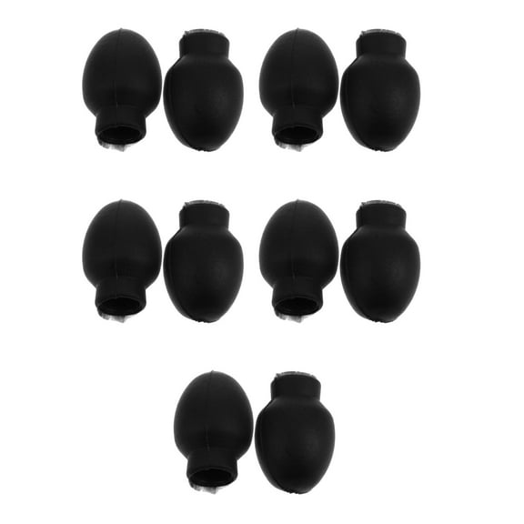 Worgeous 5 Pairs  Rubber Drumstick Caps Drum Stick Tip Covers Drumstick Tip Protectors Percussion Drum Mute Replacement Music Instrument Accessories