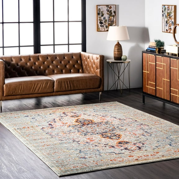 nuLOOM Sarita Distressed Persian Area Rug, 6', Gray