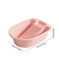 thumbnail image 3 of MMJ Laundry Basin with Built-in Washboard Thickened Plastic Wash Tub Deep for Household Hand Washing, 13.39x10.24x3.94in, 3 of 6