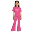thumbnail image 3 of Kiijoy Big Girls Outfits New York Print Short Sleeve T Shirt Flared Pants Set, Sizes 8-9, 3 of 3