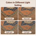 thumbnail image 7 of Design&I 9'x12' Washable Area Rug Snag-Free Navy Rust and Geometric Medallion Intricate Floral Motif with Ornate Borders for Dining Room, Basement, Large Office, 7 of 7