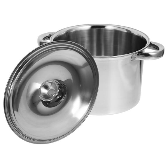 DEEPCRAFF Deep Stainless Steel Soup Pot with Lid for Boiling and Multi Use