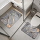 thumbnail image 1 of Alfombrilla de baño con diatomeas, absorbente de agua, de secado rápido, en forma de U, para entrada de baño, juego de 2 unidades, 1 of 6