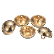 Uxcell 5pcs Hal-Domed Metal Sewing Buttons, 12.5mm / 1/2" Half Round Mushroom Pearl Cap Metal Buttons for Blazer Suit, Coat, Gold