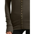 thumbnail image 5 of J. METHOD Women's Snap Button Cardigan Long Sleeve Knit Ribbed Sweater NEWJ181 Light Olive 3X, 5 of 5