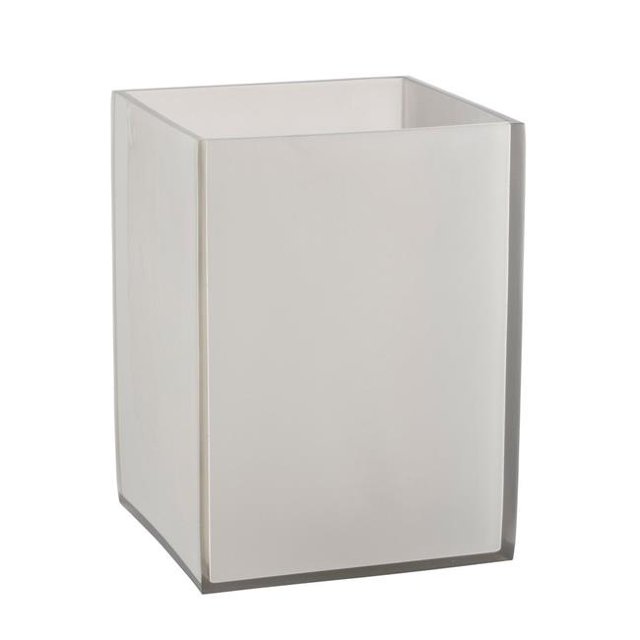 Kraftware 62408 Glacier Frost Waste Basket, Gray