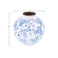 thumbnail image 2 of Creative Co-Op Df2720 Jarrón Con Diseño Floral De Terracota De 8 Pulgadas De Alto Y Acabado Craquelado, Color Azul, 2 of 7