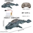 thumbnail image 4 of RC Mosasaurus Jouet Haute Simulation Mosasaurus Jouet Électrique Animal avec Pile 500mAh Rechargeable USB 2.4G RC Mosasaurus Jouet RC Jouets Étanches pour Enfants 3+, 4 of 9