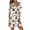 Khaki, variant on Njoeus Cold Shoulder Dresses for Women Summer Casual T Shirt Dress Floral Short Sleeve Swings Tunic Dress Beach Cover Up S-3XL