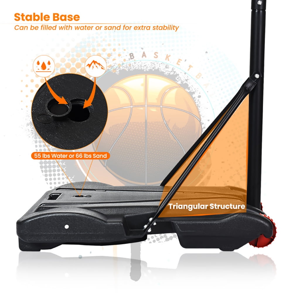 Resenkos Adjustable Basketball Hoop System Stand with Wheels
