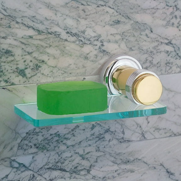 Bathroom Glass Soap Dish Holder Victorian Brass Bracket | Renovator's Supply