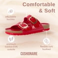 thumbnail image 2 of Cushionaire Lang Slip On Cork Footbed Sandals for Women – Comfortable Slides with Adjustable Buckle, Casual Summer Sandals for Women, 2 of 8