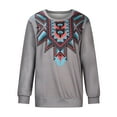 thumbnail image 5 of Patlollav Womens Tops Print T-Shirt Autumn Pullover Hoodless Sweatershrit, 5 of 6