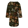 thumbnail image 5 of Women's Fleece Plush Robe Long Warm Plush Bathrobe Loungewear Jacket Printed Comfort Robe, 5 of 5