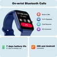 thumbnail image 2 of Reloj inteligente Fitpolo 1.8 pulgadas Android iPhone Call Alexa IP68 azul marino, 2 of 8