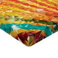 thumbnail image 2 of Ambesonne Orange Fitted Sheet, Rainbow with Diamonds, Twin Size, Orange Red, 2 of 3