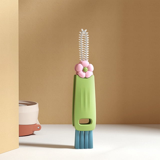 Cepillo de limpieza limpio para la cubierta de la taza aislante de la botella cepillo de limpieza en forma de U tres en uno