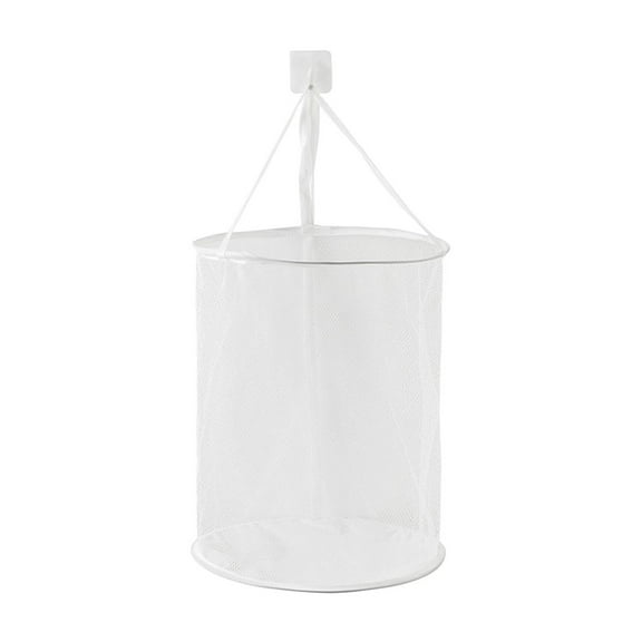 Hanging Laundry Hamper Bag, Portable Laundry Bag, 15 x 13 Inch Foldable Wall Hanging Laundry Basket with 1 Adhesive Hooks for Dirty Clothes Organization and Storage, Mesh Laundry Basket