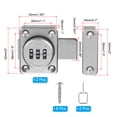 thumbnail image 2 of Uxcell Combination Cabinet Latch Zinc Alloy Keyless Drawer Lock 3-Digit Password Cabinet Lock Safety Lock Silver, 2 of 7