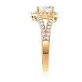 thumbnail image 3 of 1.90 Ct Heart Shape Halo Solid 14K Yellow Gold Engagement Wedding Promise Ring, 3 of 3