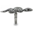 thumbnail image 7 of Ruthenium Brass Ring with Top Grade Crystal in Jet for Women Style 0W282, 7 of 7