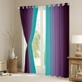 thumbnail image 3 of Erosebridal Teal and Purple Curtains for Bedroom,Rainbow Ombre Blackout Curtains Aesthetic Living Room Decor,Gradient Colorful Curtains & Drapes Abstract Window Curtain 2 Panels 52"Wx84"L, 3 of 6