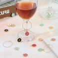 thumbnail image 5 of 1 Box 26 Set Drink Identifiers Markers Wine Glass Tag Charms Including Alphabet Letter Alloy Enamel Pendants Brass Charm Rings Jump Rings for Party Favors Family GatheringColorful, 5 of 9