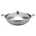 thumbnail image 1 of 1 Set Hot-pot Holder Stainless Steel Pot Double Handle Pot Dry Pot with Lid, 1 of 3